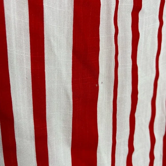 Umgee Red and White Vertical Stripes Vintage Vibe Lightweight Dress Swim Coverup - Picture 6 of 8